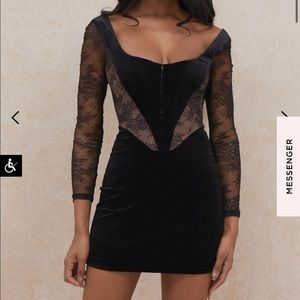 House of cb black and lace Elena dress